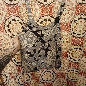 Floral cotton tank top